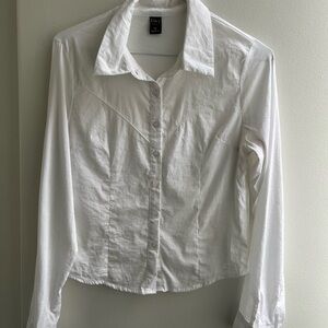 SHEIN White Button Down Shirt